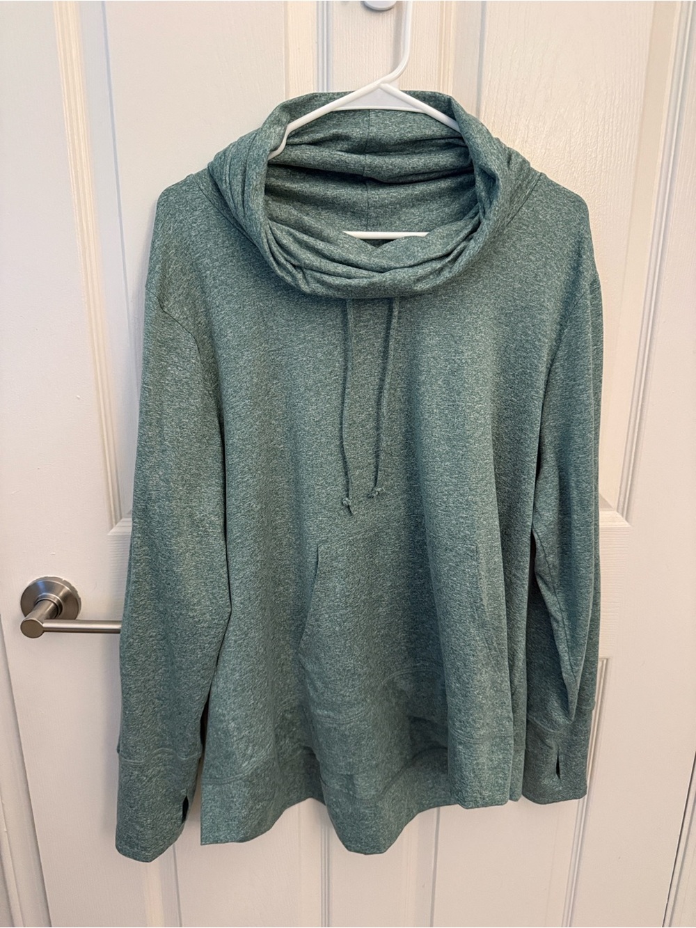 Balance Collection Heathered Green Cowl Neck Pullover